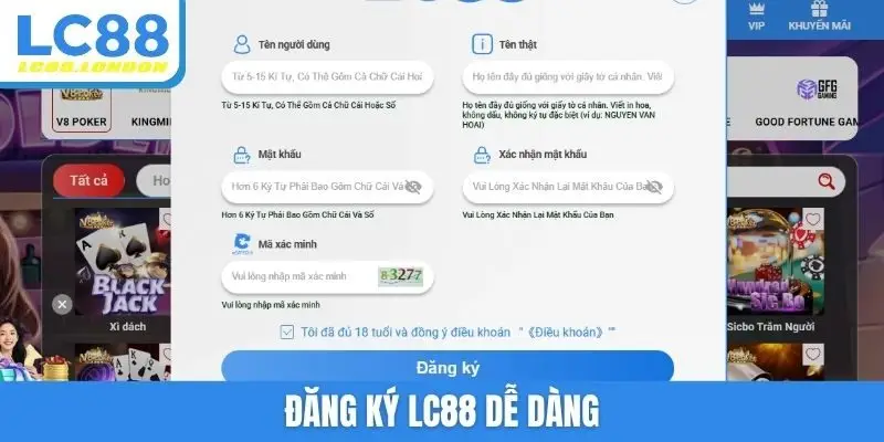 Đăng ký LC88 dễ dàng